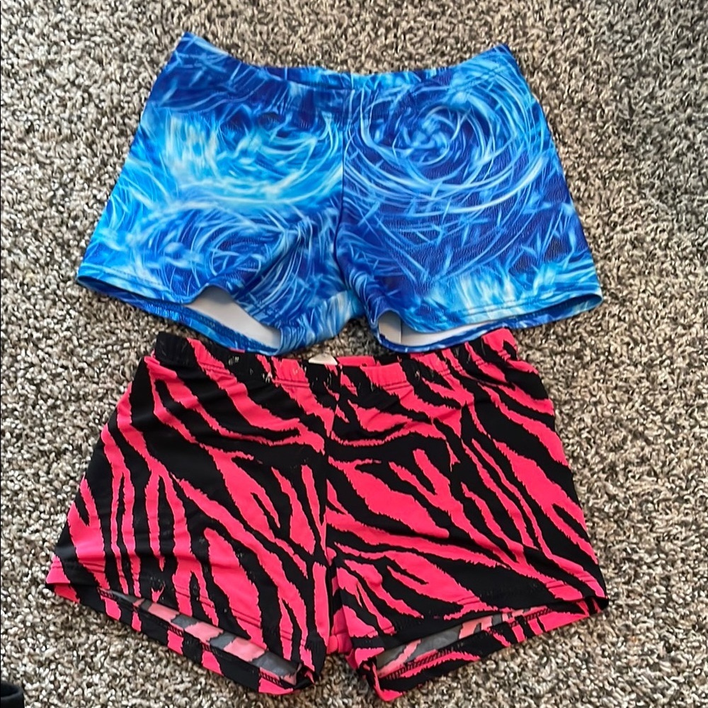 Body Wrappers Blue Swirl and Pink Zebra Kids Shorts